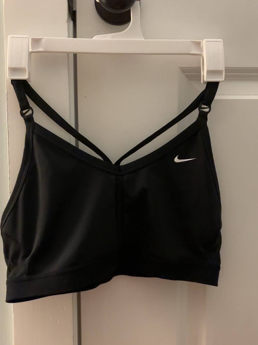Nike Black Double-Strap Sports Bra with Swoosh